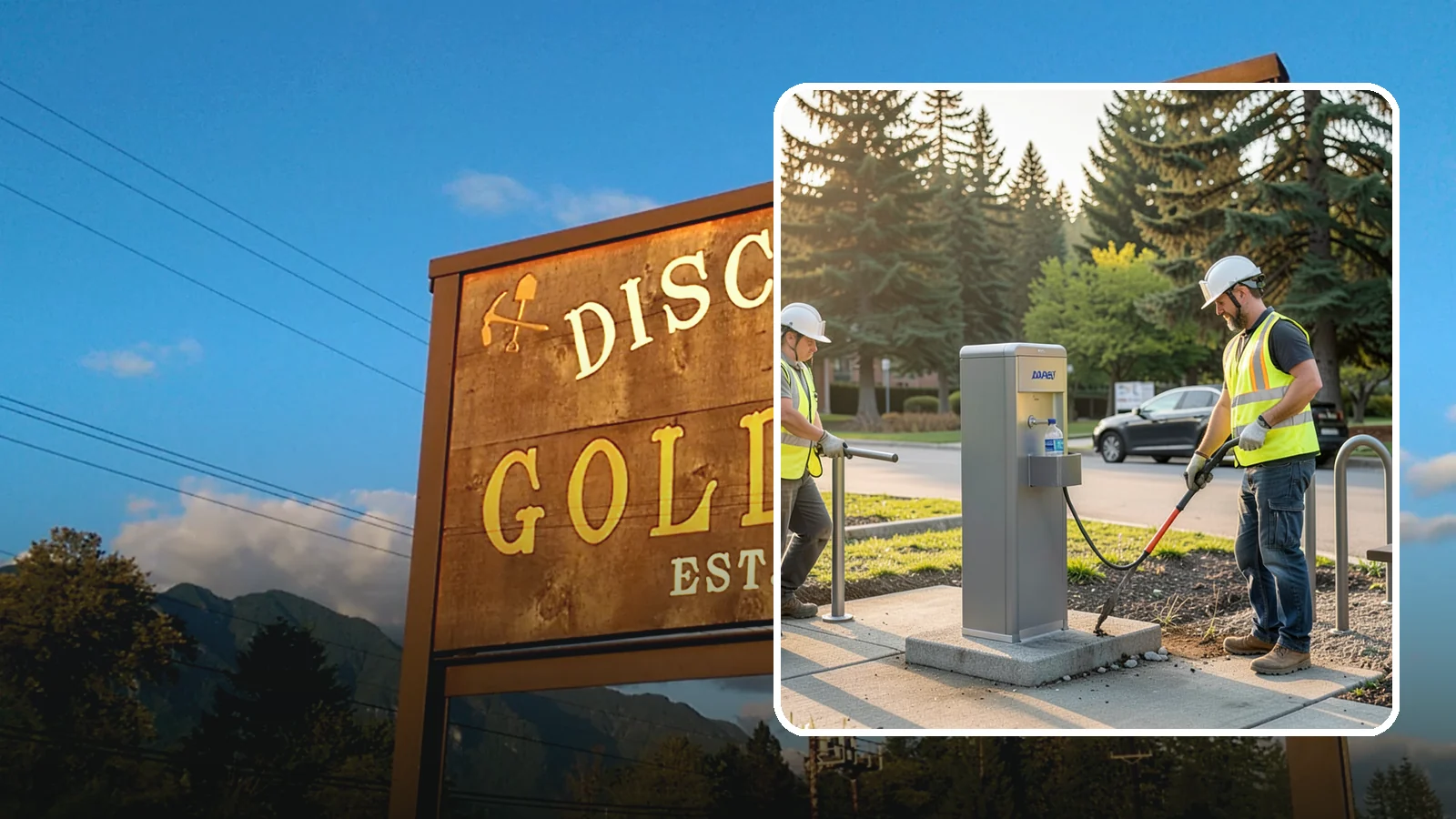 Drinking Fountain Installation in Gold Bar, Snohomish County, WA - We install ADA-accessible drinking fountains with bottle fillers and, where needed, freeze protection.