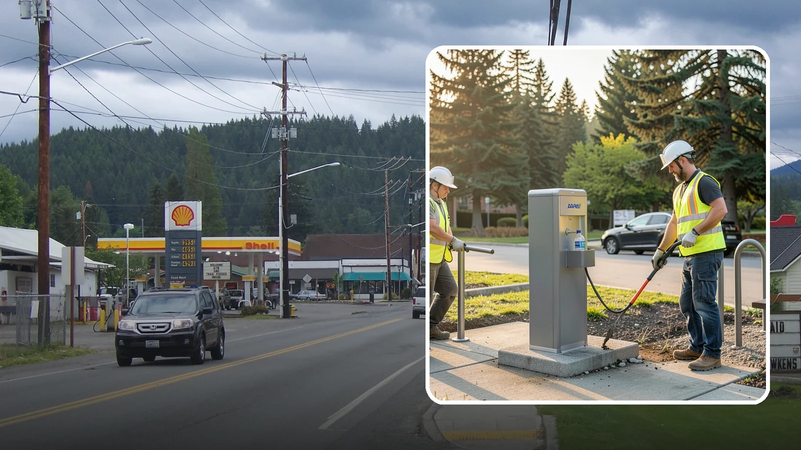 Drinking Fountain Installation in Granite Falls, Snohomish County, WA - We install ADA-accessible drinking fountains with bottle fillers and, where needed, freeze protection.