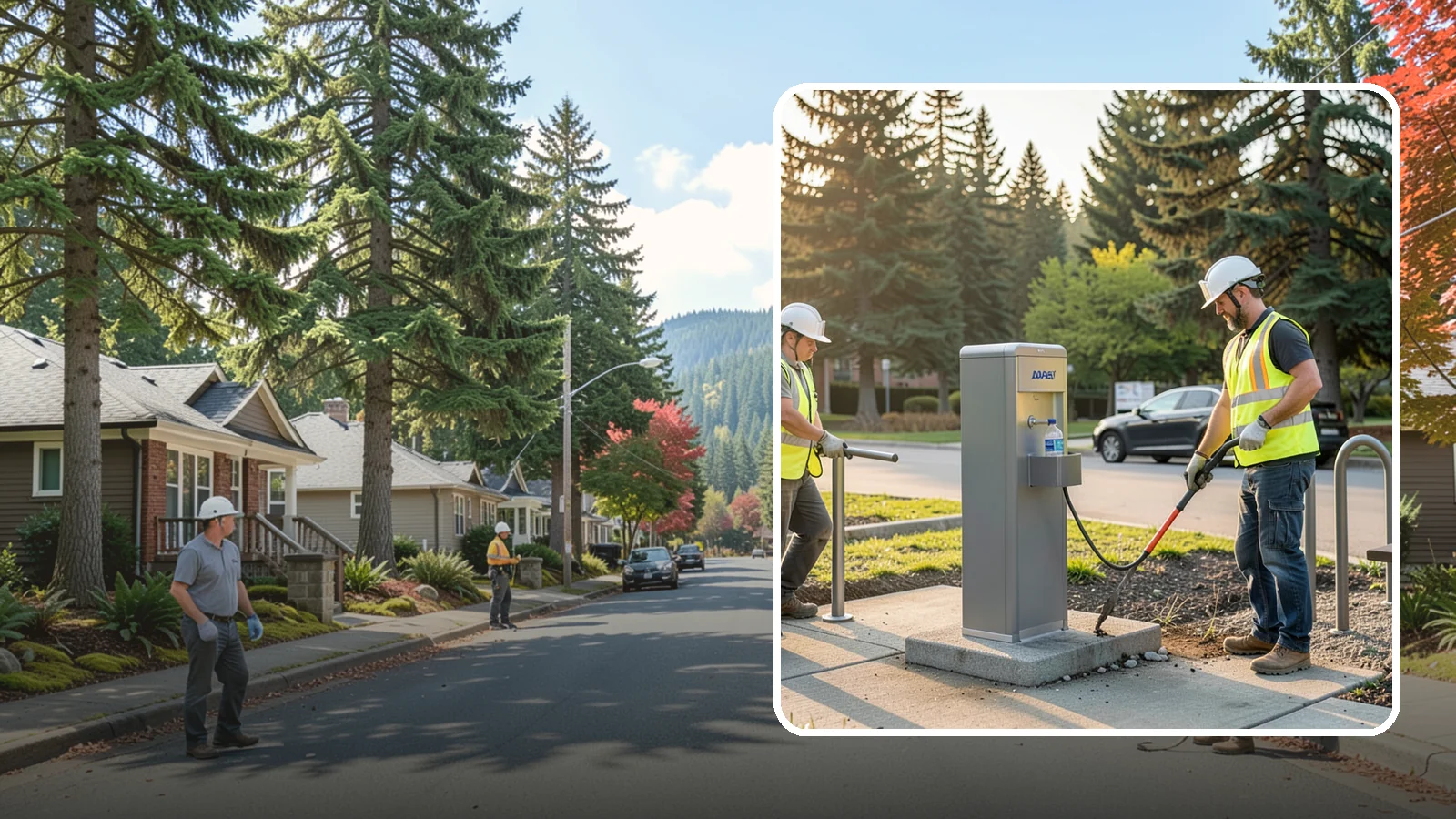 Drinking Fountain Installation in Hunts Point, King County, WA - We install ADA-accessible drinking fountains with bottle fillers and, where needed, freeze protection.