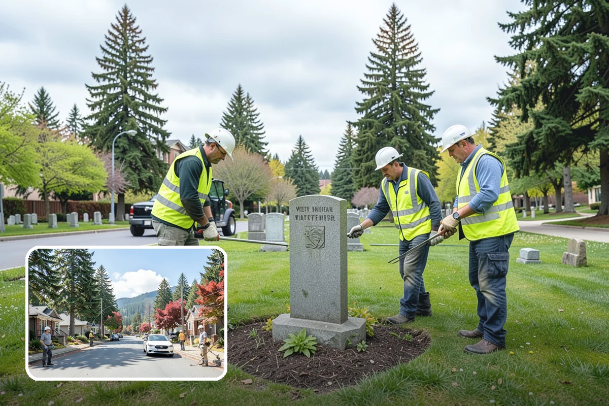 Drinking Fountain Installation in Hunts Point, King County, WA - ADA hi-lo and bottle-filler compliance for public access