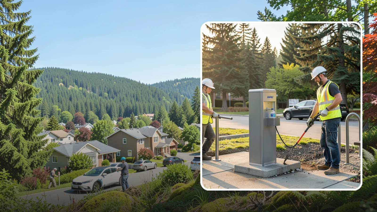 Drinking Fountain Installation in Index, Snohomish County, WA - We install ADA-accessible drinking fountains with bottle fillers and, where needed, freeze protection.