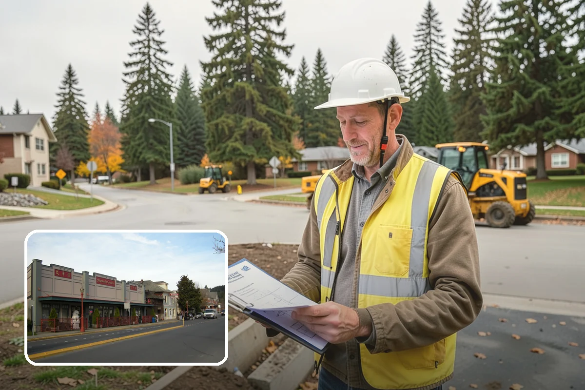 Drinking Fountain Installation in Issaquah, King County, WA - ADA hi-lo and bottle-filler compliance for public access
