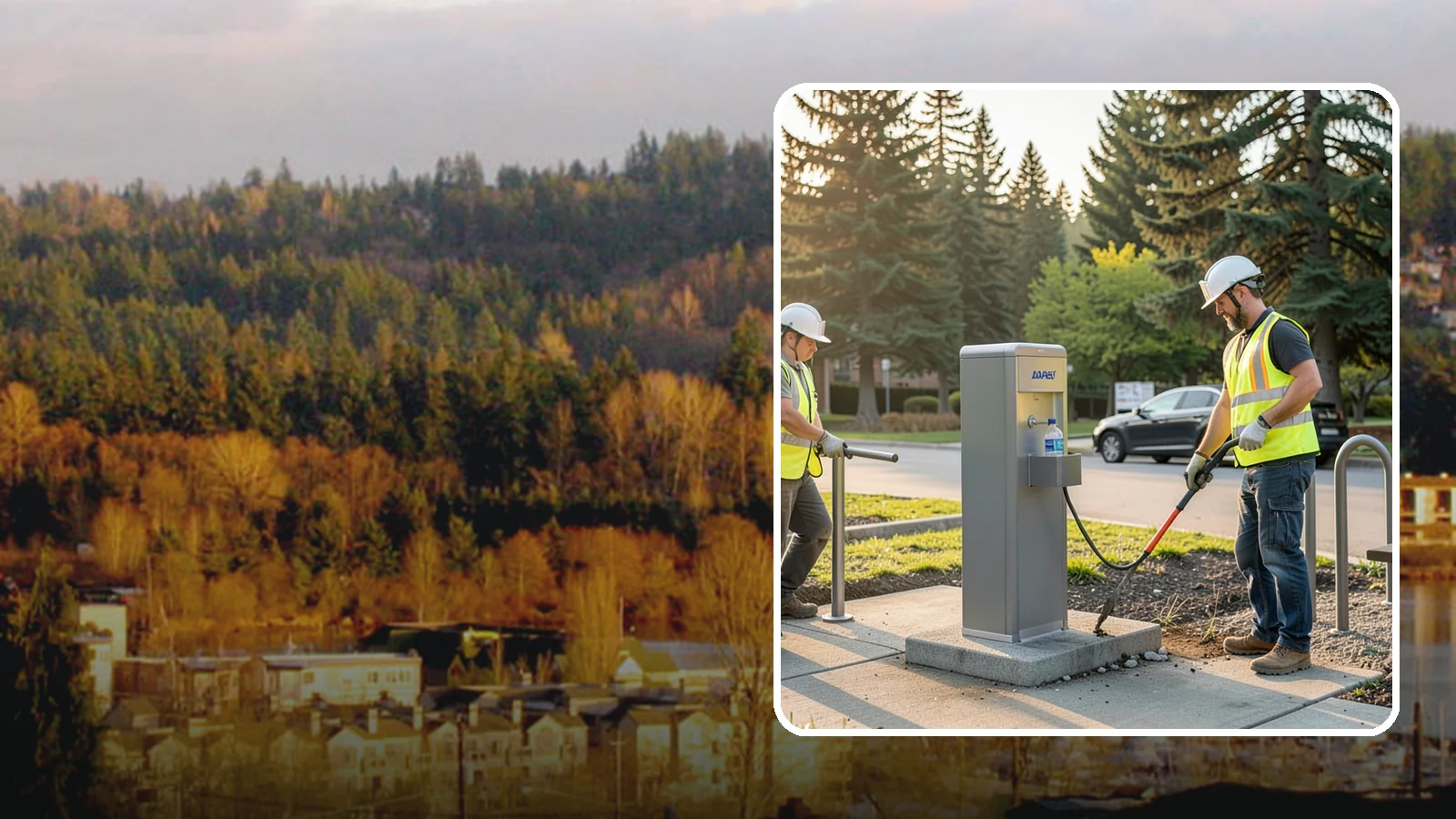 Drinking Fountain Installation in Kenmore, King County, WA - We install ADA-accessible drinking fountains with bottle fillers and, where needed, freeze protection.