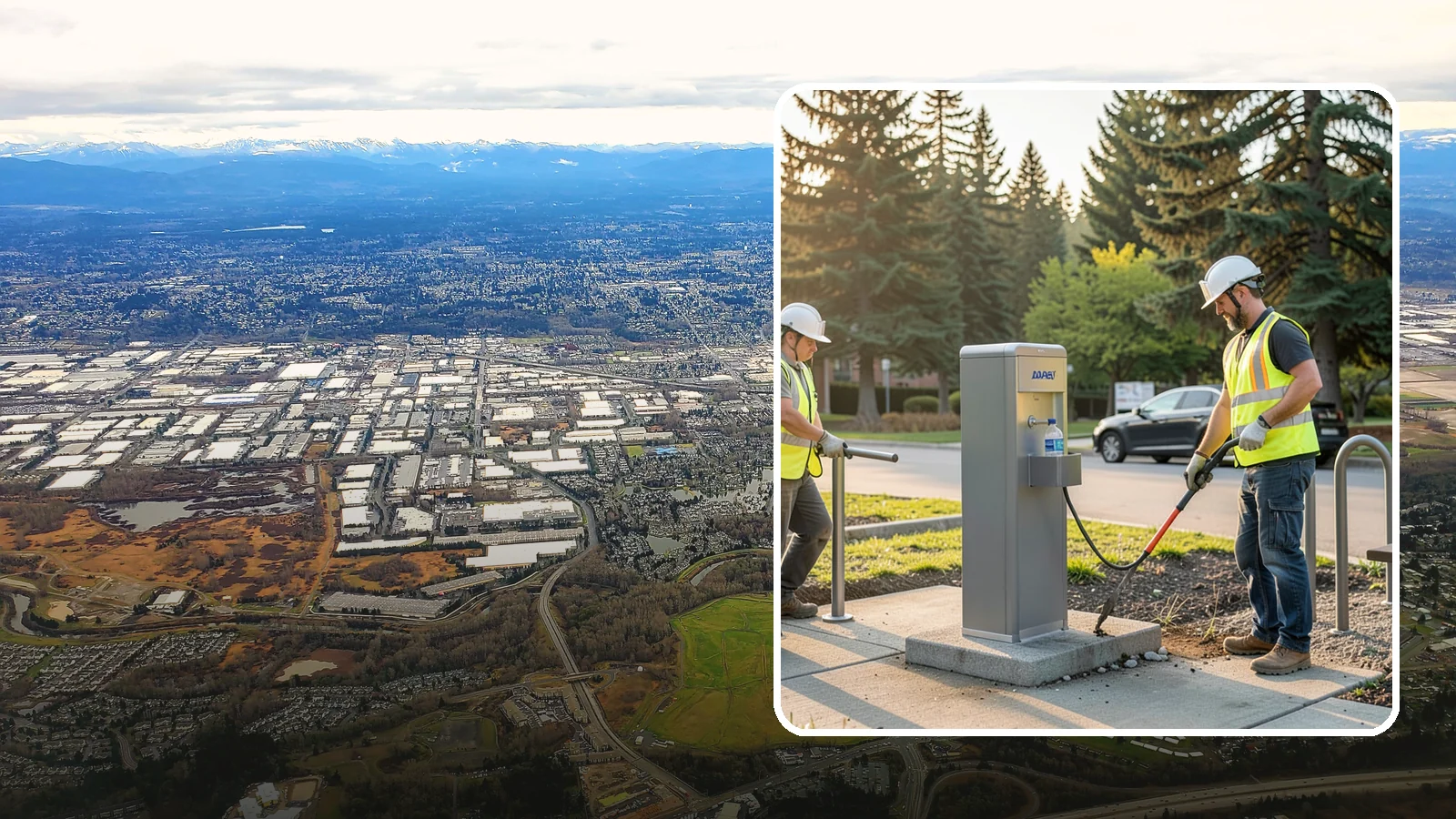 Drinking Fountain Installation in Kent, King County, WA - We install ADA-accessible drinking fountains with bottle fillers and, where needed, freeze protection.