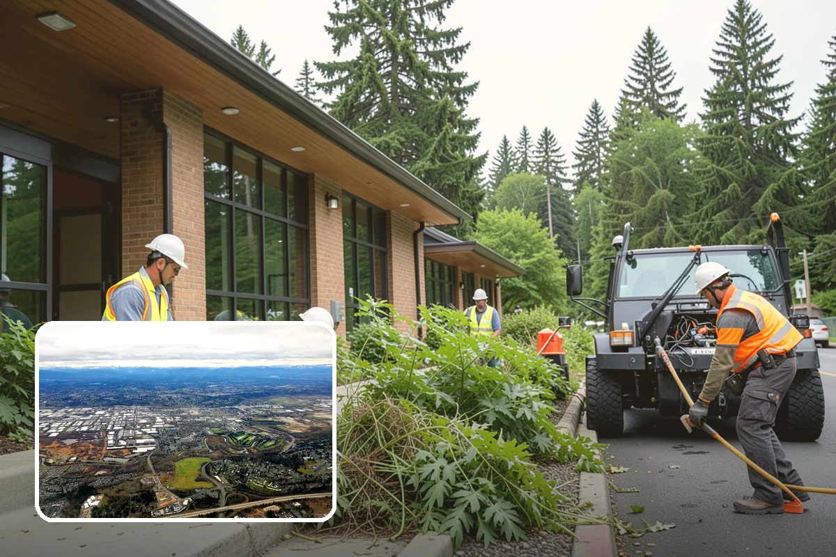 Drinking Fountain Installation in Kent, King County, WA - ADA hi-lo and bottle-filler compliance for public access