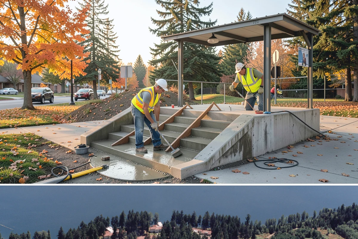 Drinking Fountain Installation in Lakewood, Pierce County, WA - Supply-line and pad work is best performed in drier months, and freeze-protection details are prioritized before the winter...