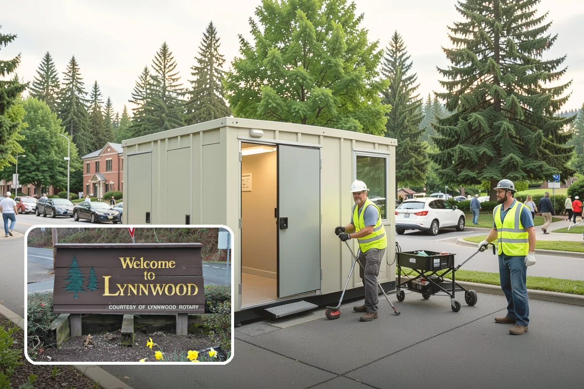 Drinking Fountain Installation in Lynnwood, Snohomish County, WA - ADA hi-lo and bottle-filler compliance for public access