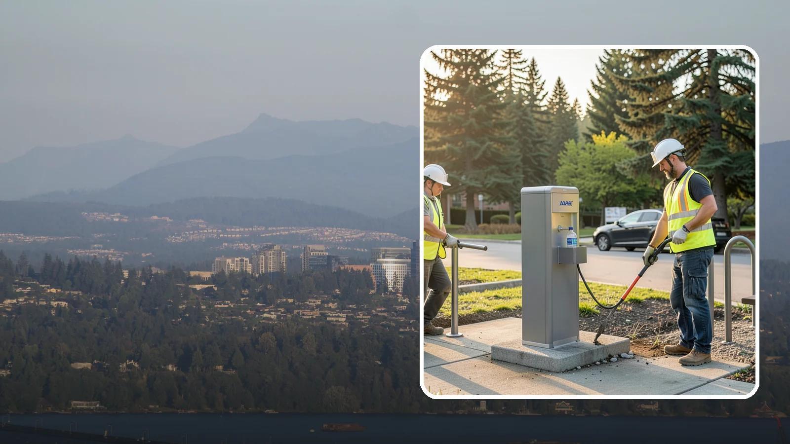 Drinking Fountain Installation in Medina, King County, WA - We install ADA-accessible drinking fountains with bottle fillers and, where needed, freeze protection.