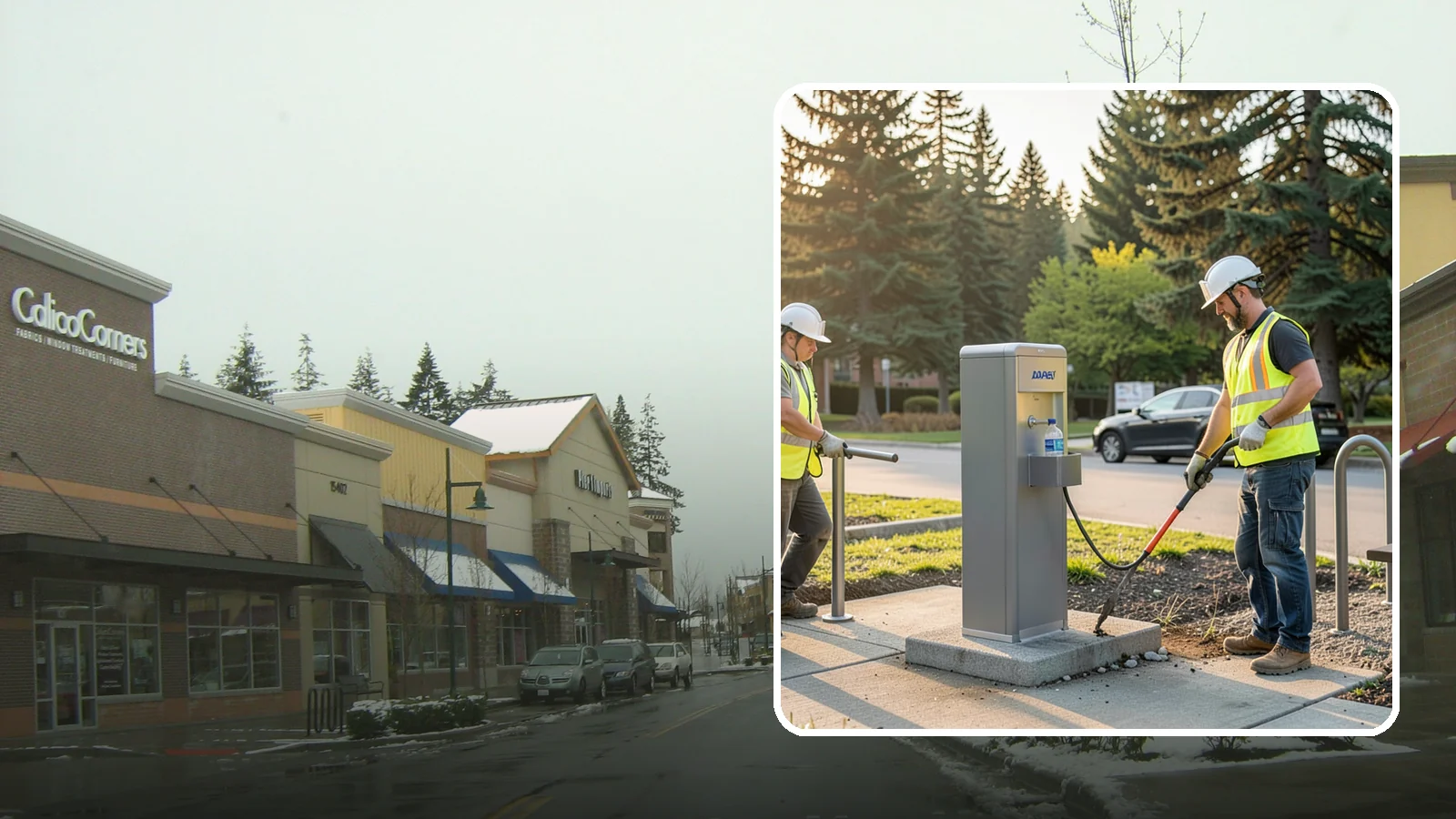 Drinking Fountain Installation in Mill Creek, Snohomish County, WA - We install ADA-accessible drinking fountains with bottle fillers and, where needed, freeze protection.