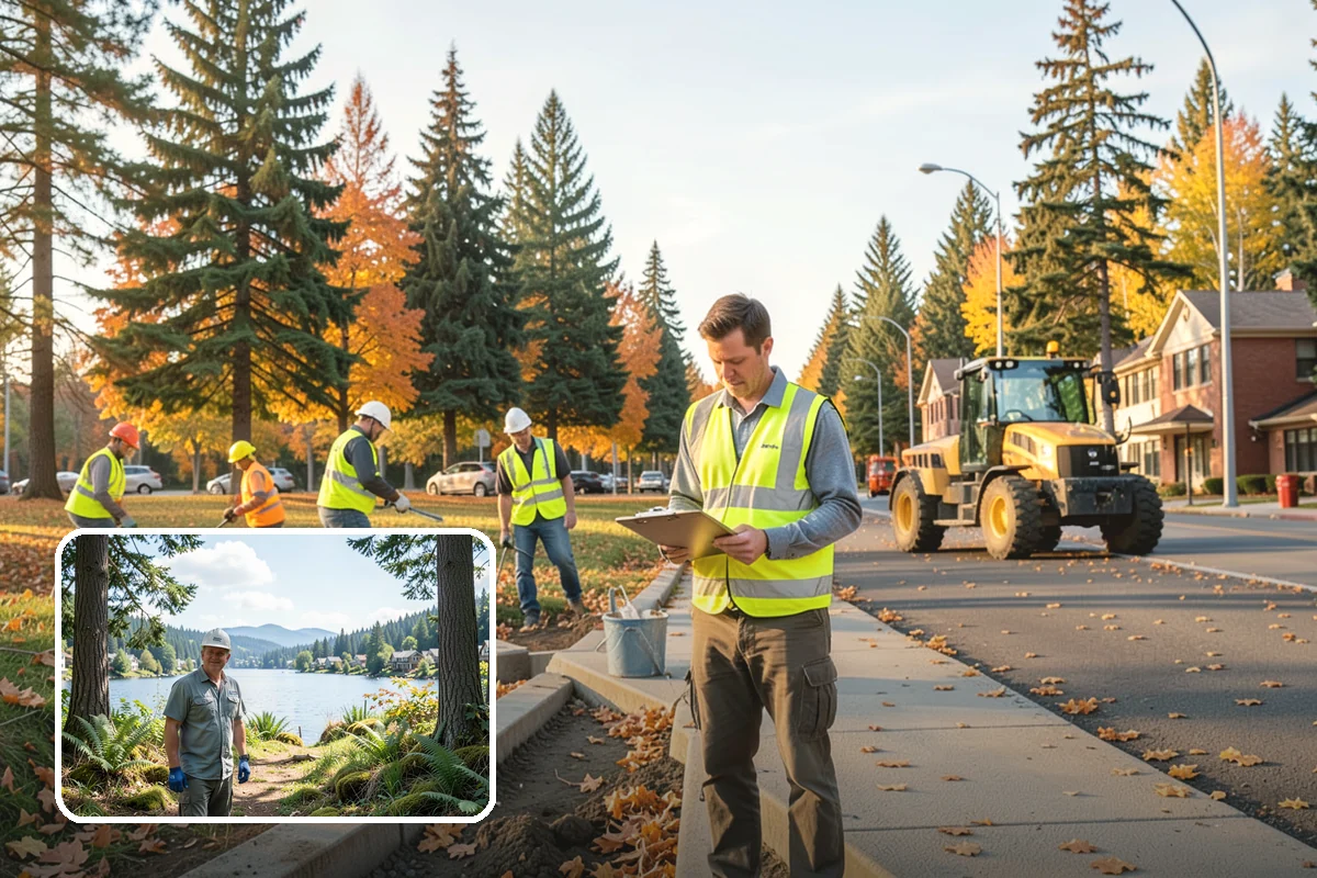 Drinking Fountain Installation in Milton, King County, WA - ADA hi-lo and bottle-filler compliance for public access