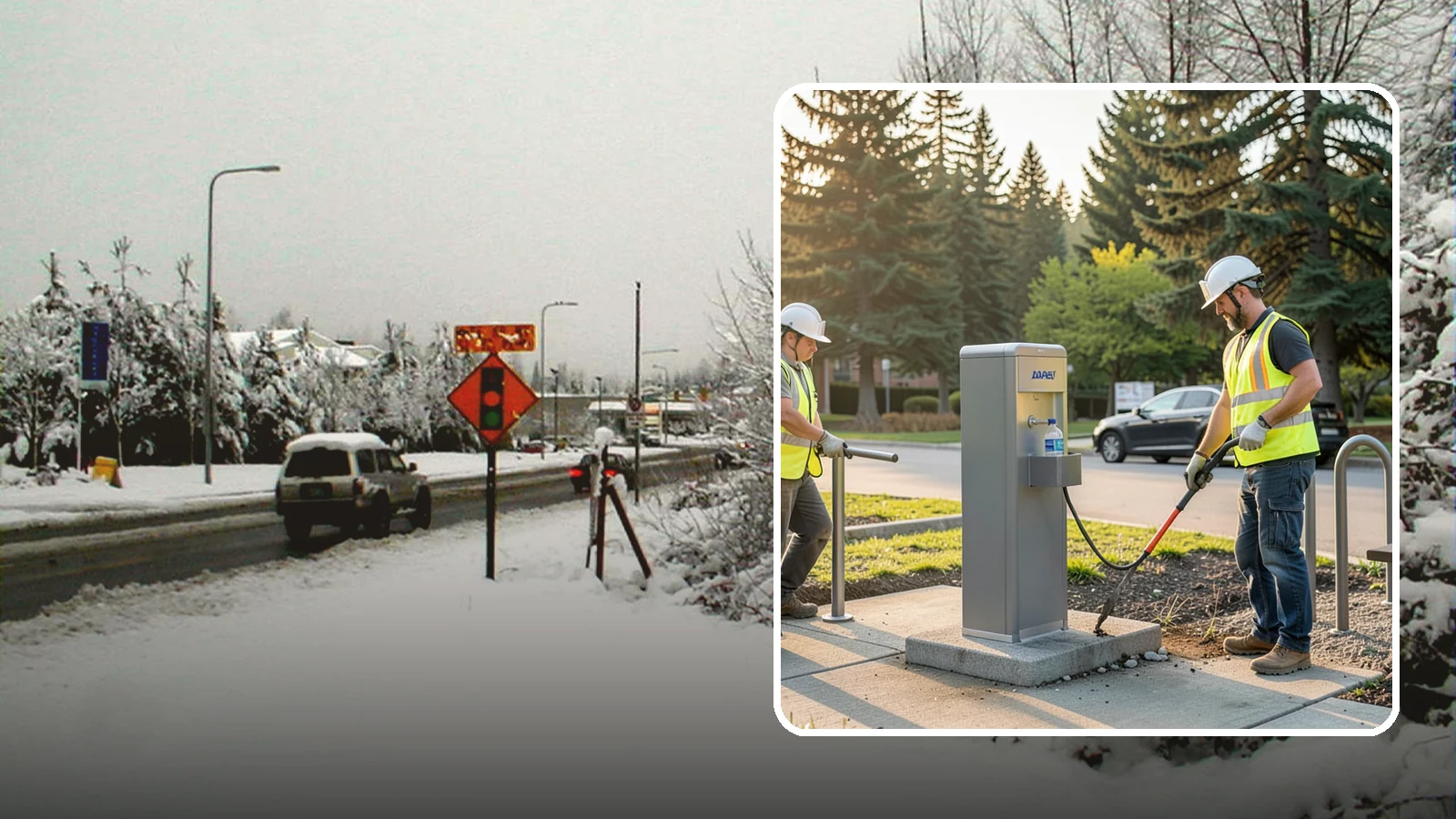 Drinking Fountain Installation in Newcastle, King County, WA - We install ADA-accessible drinking fountains with bottle fillers and, where needed, freeze protection.