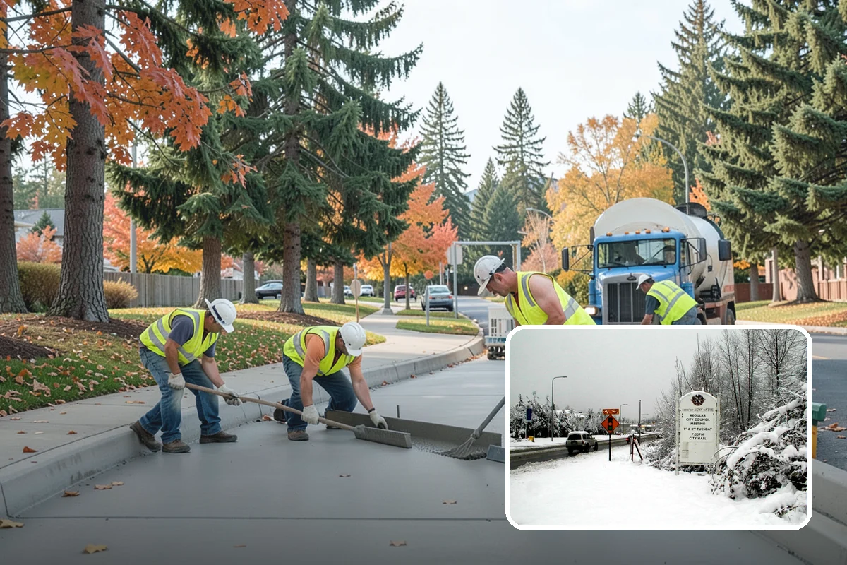 Drinking Fountain Installation in Newcastle, King County, WA - ADA hi-lo and bottle-filler compliance for public access