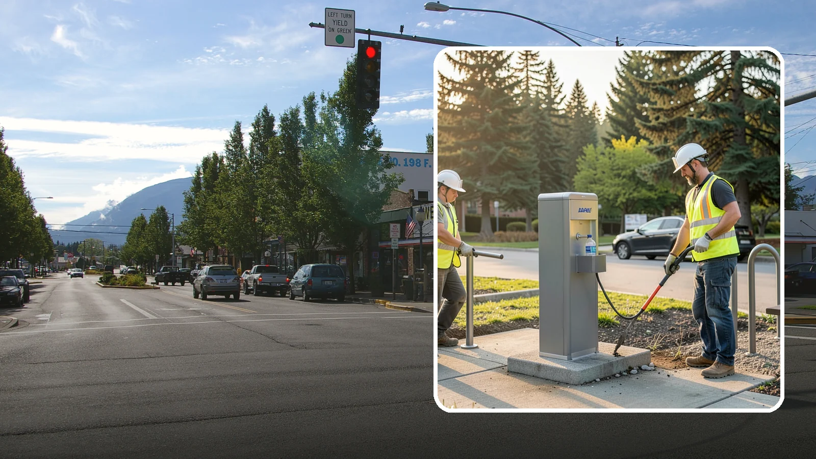Drinking Fountain Installation in North Bend, King County, WA - We install ADA-accessible drinking fountains with bottle fillers and, where needed, freeze protection.