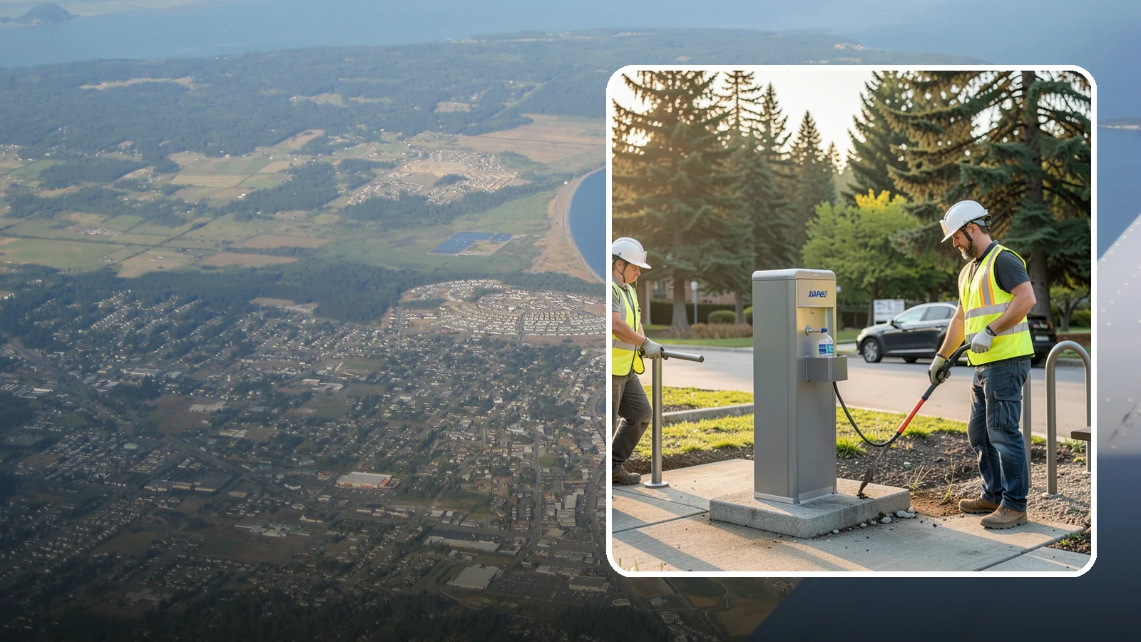 Drinking Fountain Installation in Oak Harbor, Island County, WA - We install ADA-accessible drinking fountains with bottle fillers and, where needed, freeze protection.