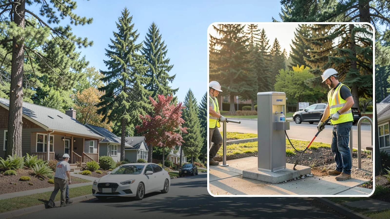 Drinking Fountain Installation in Orting, Pierce County, WA - We install ADA-accessible drinking fountains with bottle fillers and, where needed, freeze protection.