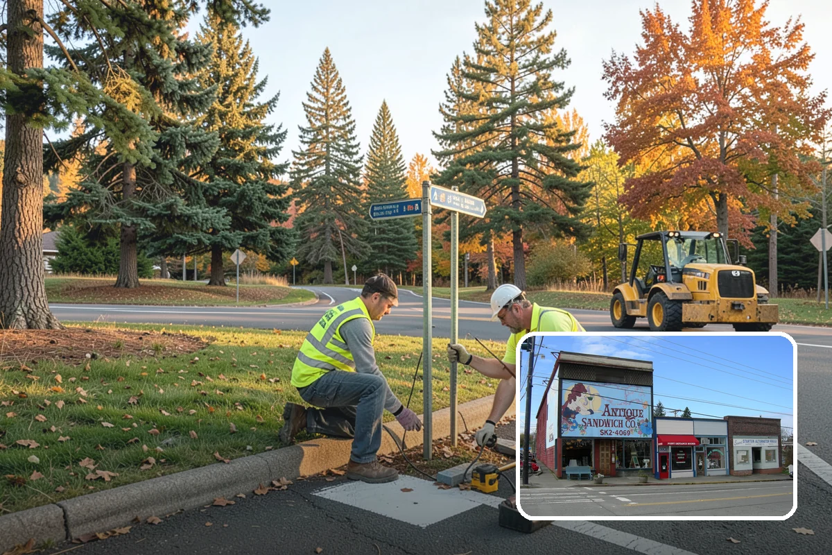 Drinking Fountain Installation in Ruston, Pierce County, WA - ADA hi-lo and bottle-filler compliance for public access