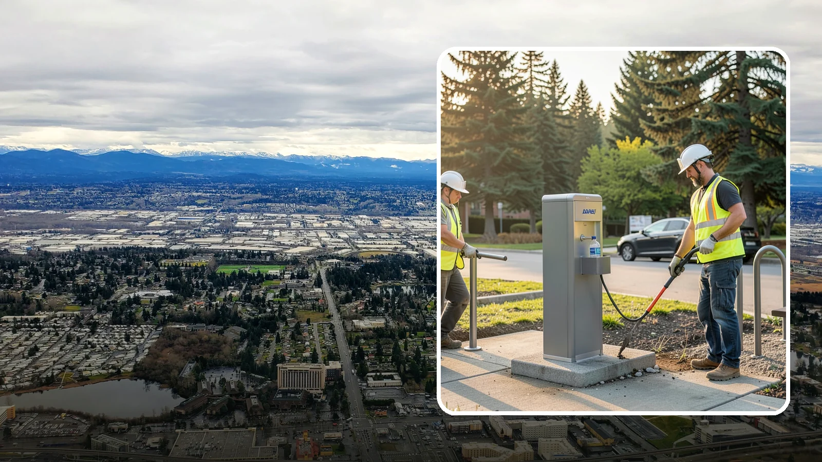 Drinking Fountain Installation in SeaTac, King County, WA - We install ADA-accessible drinking fountains with bottle fillers and, where needed, freeze protection.