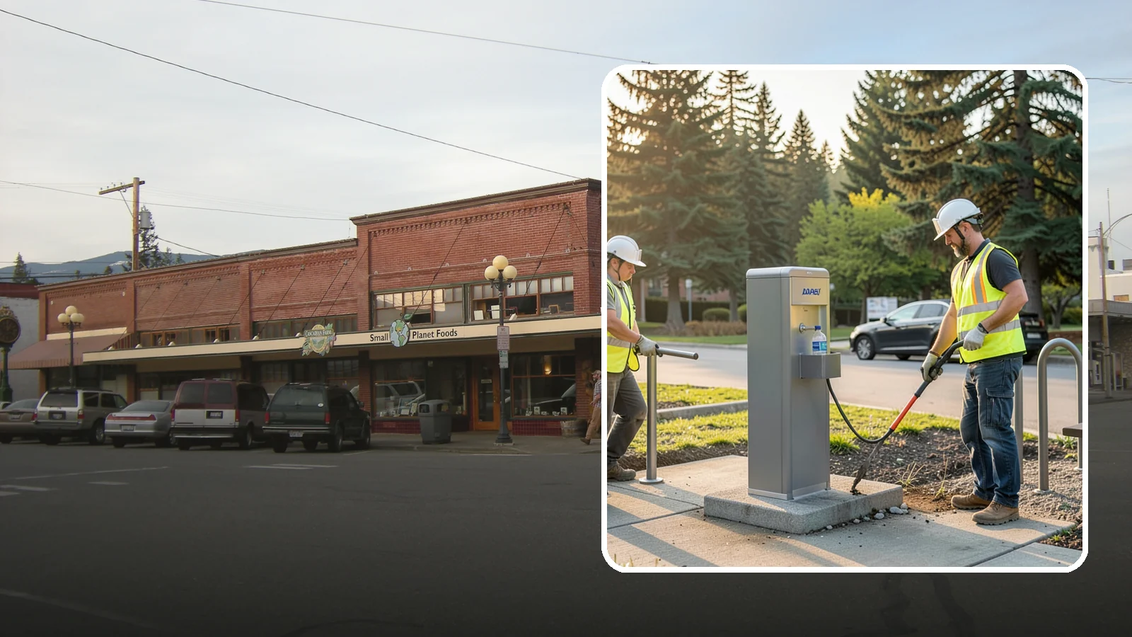Drinking Fountain Installation in Sedro-Woolley, Skagit County, WA - We install ADA-accessible drinking fountains with bottle fillers and, where needed, freeze protection.