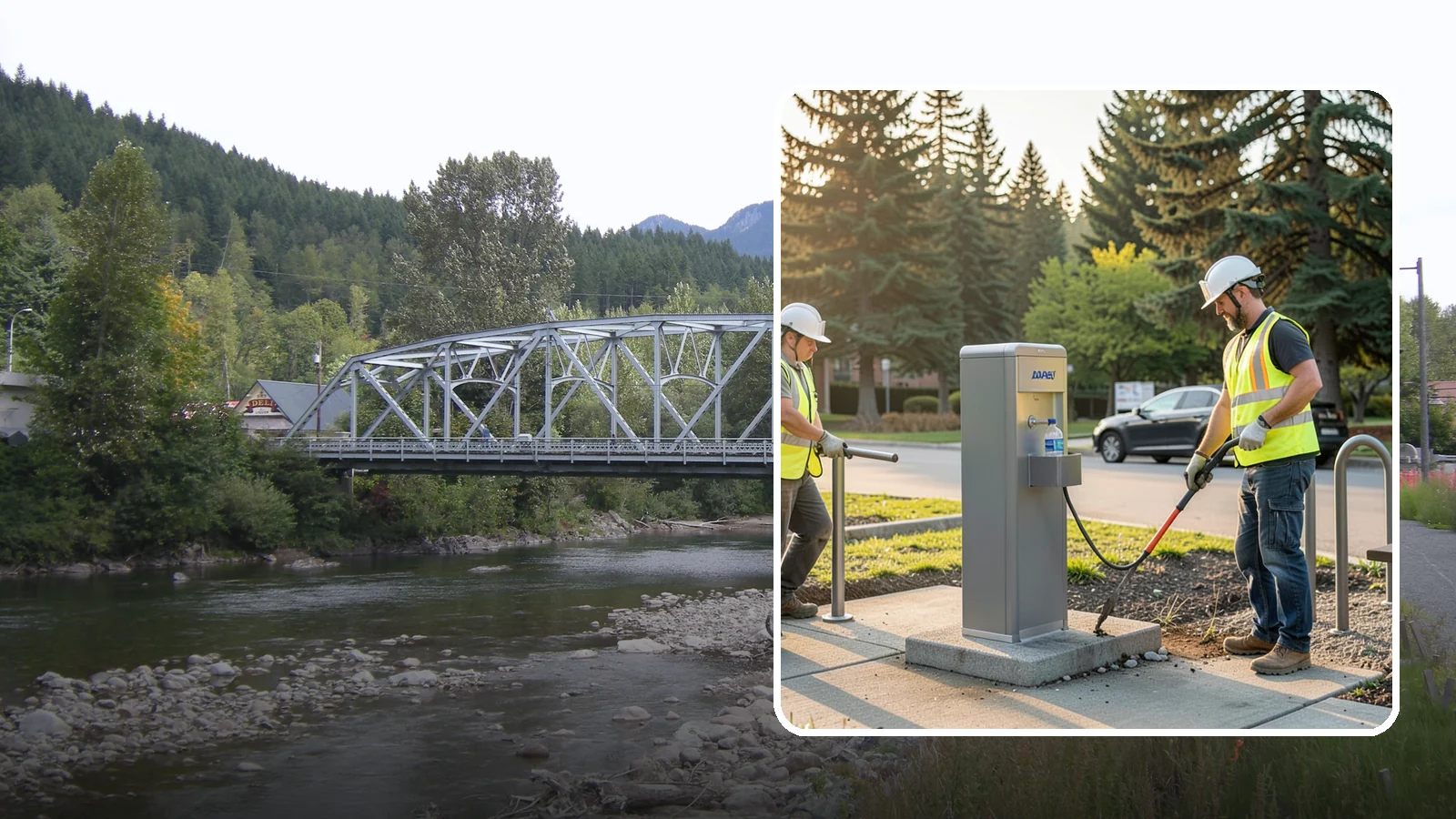 Drinking Fountain Installation in Skykomish, King County, WA - We install ADA-accessible drinking fountains with bottle fillers and, where needed, freeze protection.