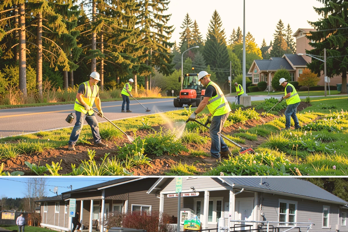 Drinking Fountain Installation in South Prairie, Pierce County, WA - Supply-line and pad work is best performed in drier months, and freeze-protection details are prioritized before the winter...