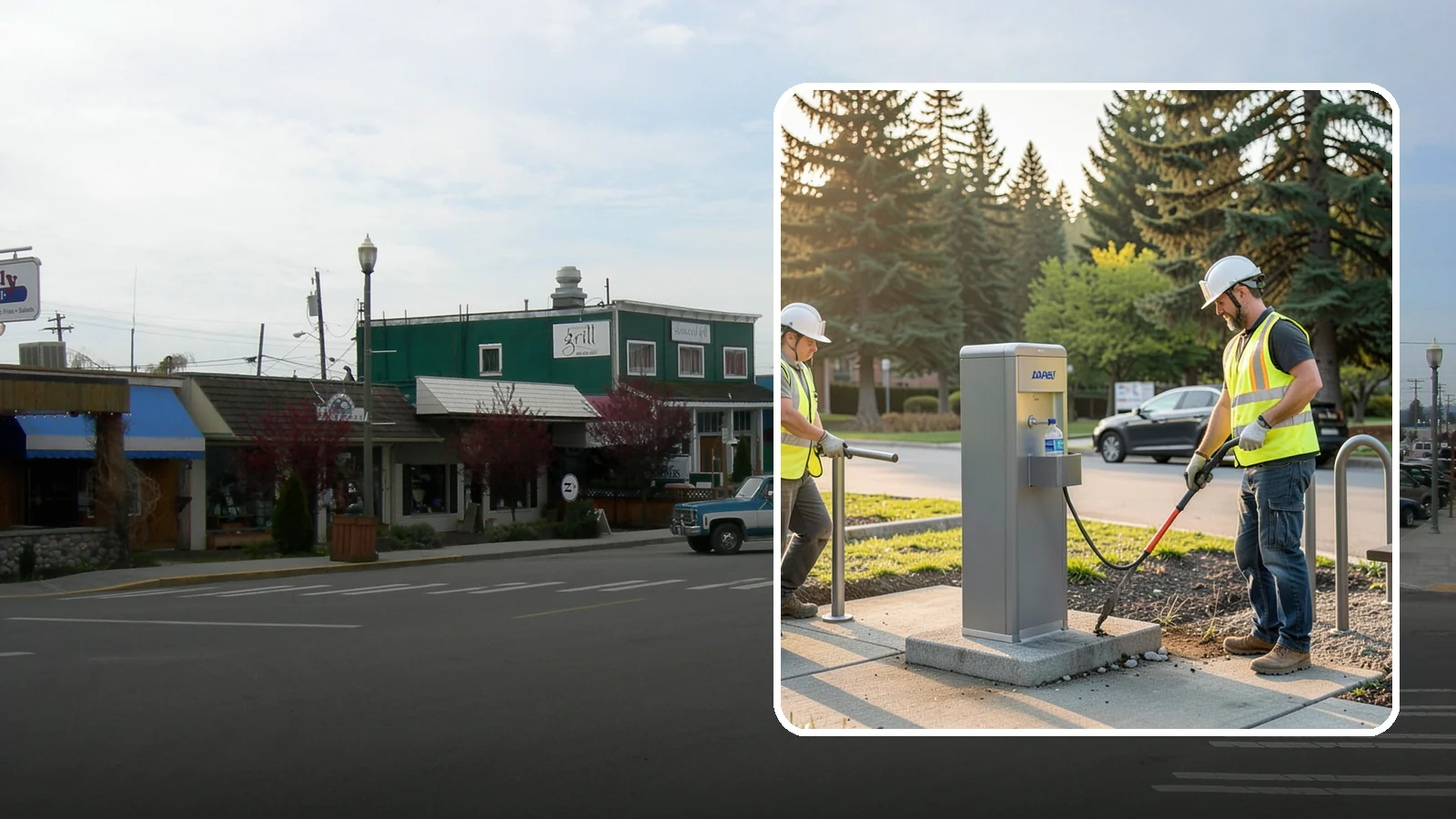 Drinking Fountain Installation in Stanwood, Snohomish County, WA - We install ADA-accessible drinking fountains with bottle fillers and, where needed, freeze protection.