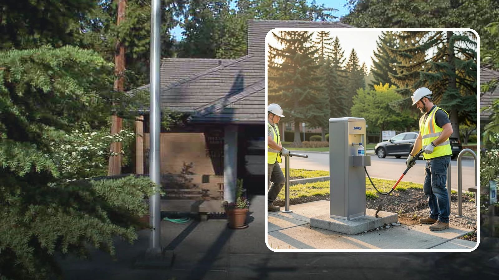 Drinking Fountain Installation in Yarrow Point, King County, WA - We install ADA-accessible drinking fountains with bottle fillers and, where needed, freeze protection.