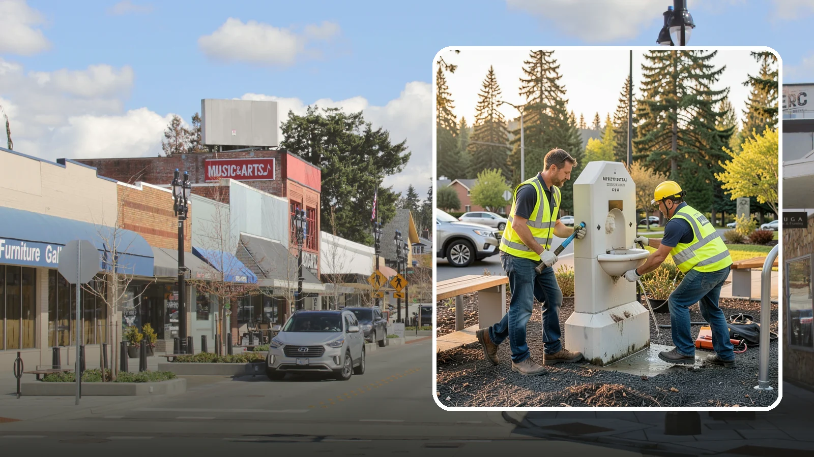 Drinking Fountain Repair in Bothell, King County, WA - Repair of public drinking fountains and bottle fillers to restore function, flow, and accessibility compliance.