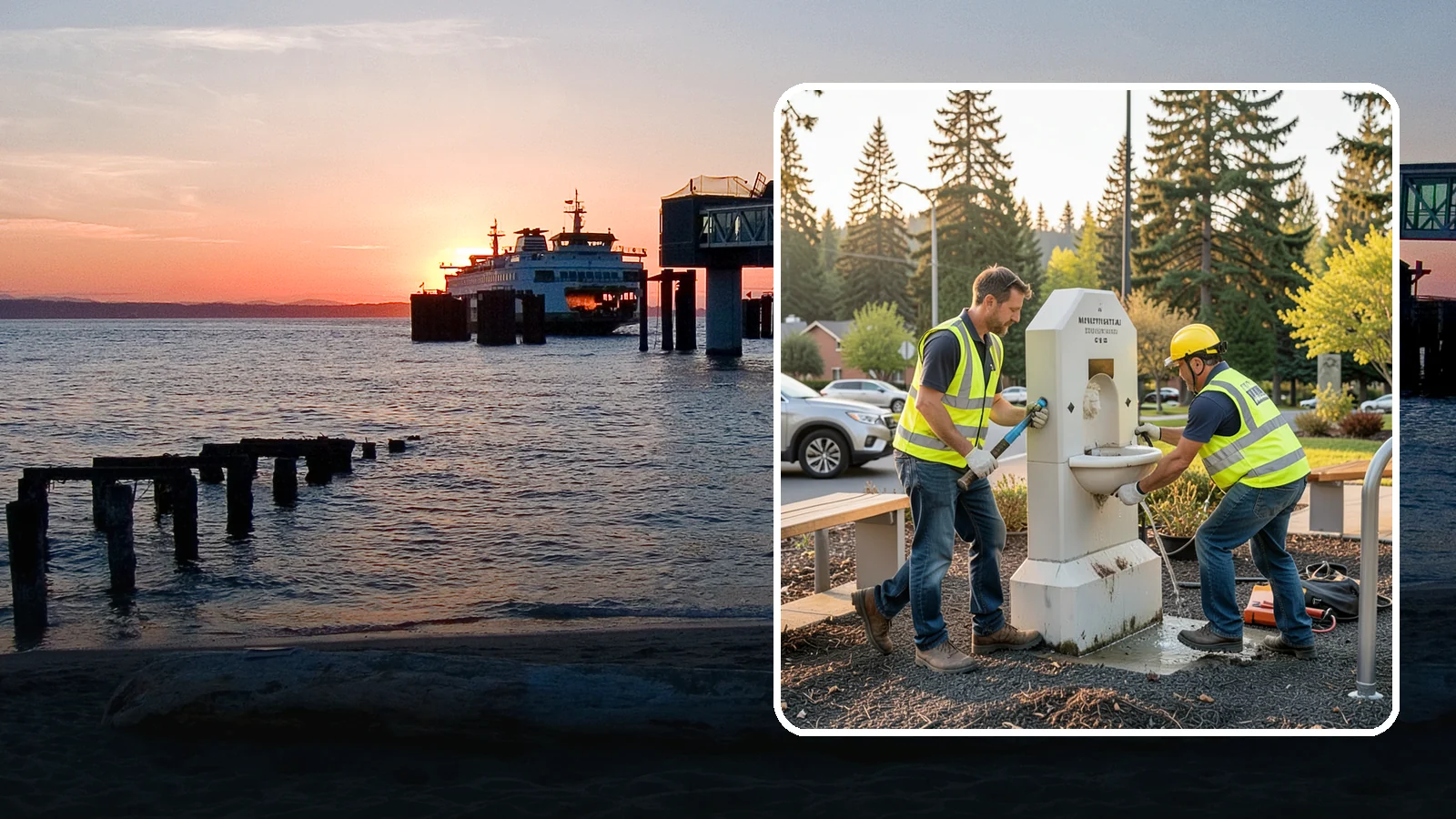 Drinking Fountain Repair in Edmonds, Snohomish County, WA - Repair of public drinking fountains and bottle fillers to restore function, flow, and accessibility compliance.
