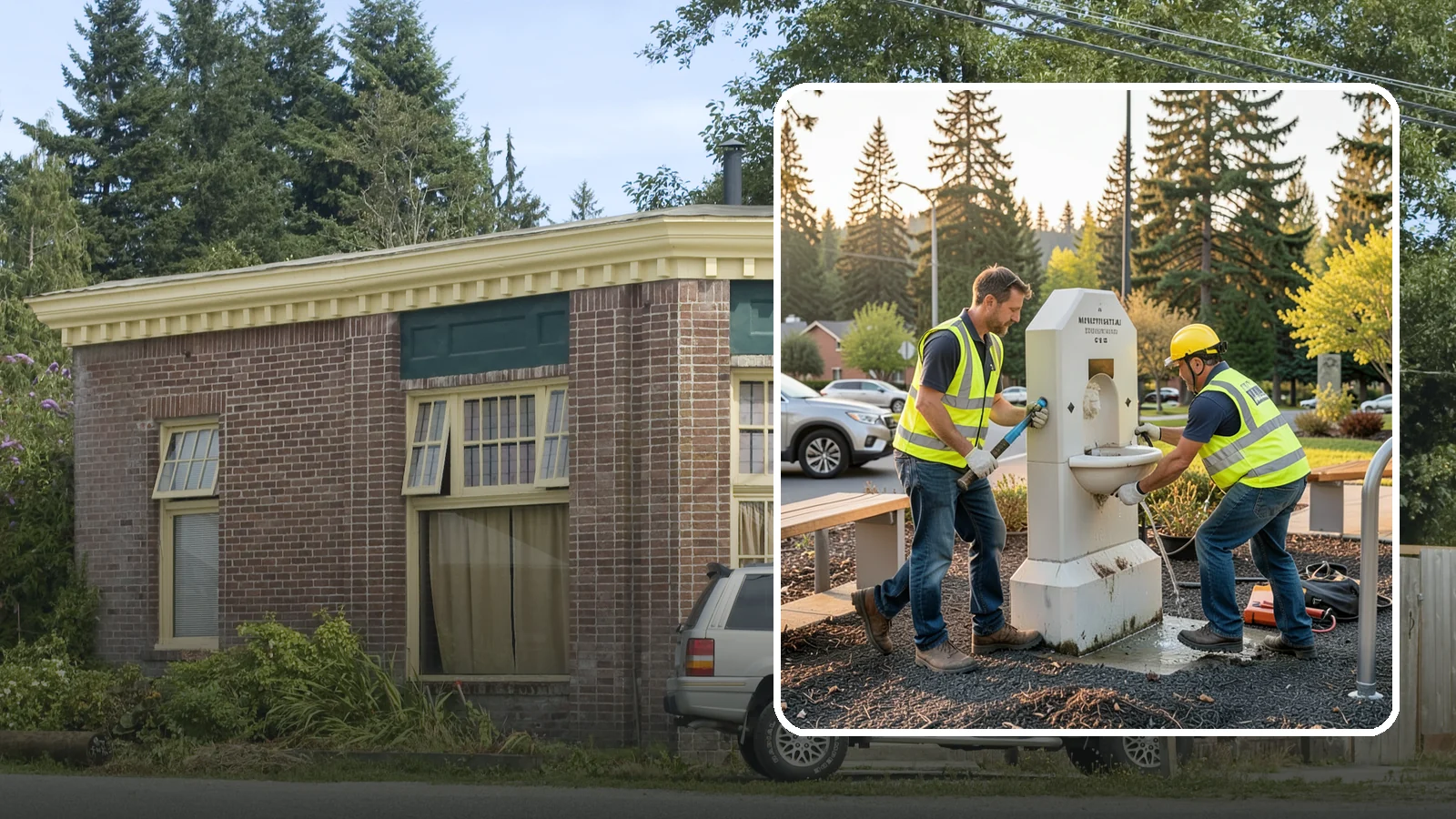 Drinking Fountain Repair in Hamilton, Skagit County, WA - Repair of public drinking fountains and bottle fillers to restore function, flow, and accessibility compliance.