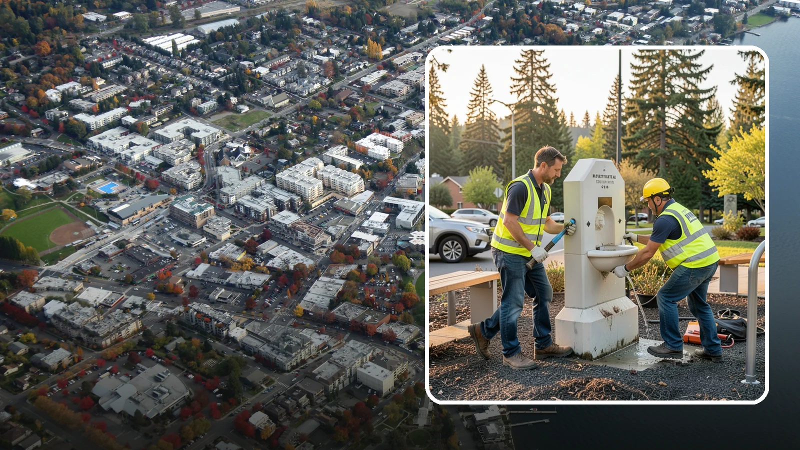 Drinking Fountain Repair in Kirkland, King County, WA - Repair of public drinking fountains and bottle fillers to restore function, flow, and accessibility compliance.