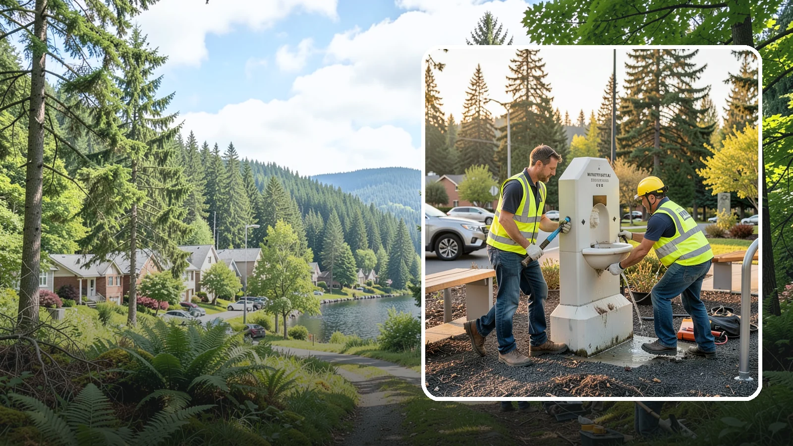 Drinking Fountain Repair in Lake Forest Park, King County, WA - Repair of public drinking fountains and bottle fillers to restore function, flow, and accessibility compliance.