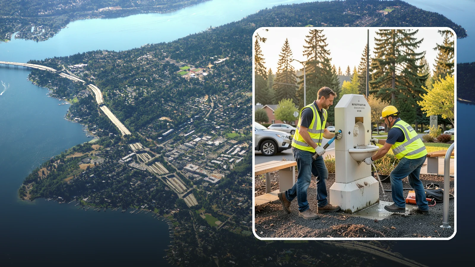 Drinking Fountain Repair in Mercer Island, King County, WA - Repair of public drinking fountains and bottle fillers to restore function, flow, and accessibility compliance.
