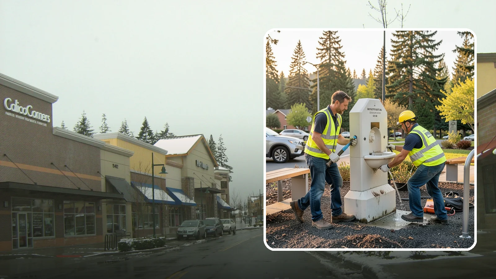 Drinking Fountain Repair in Mill Creek, Snohomish County, WA - Repair of public drinking fountains and bottle fillers to restore function, flow, and accessibility compliance.