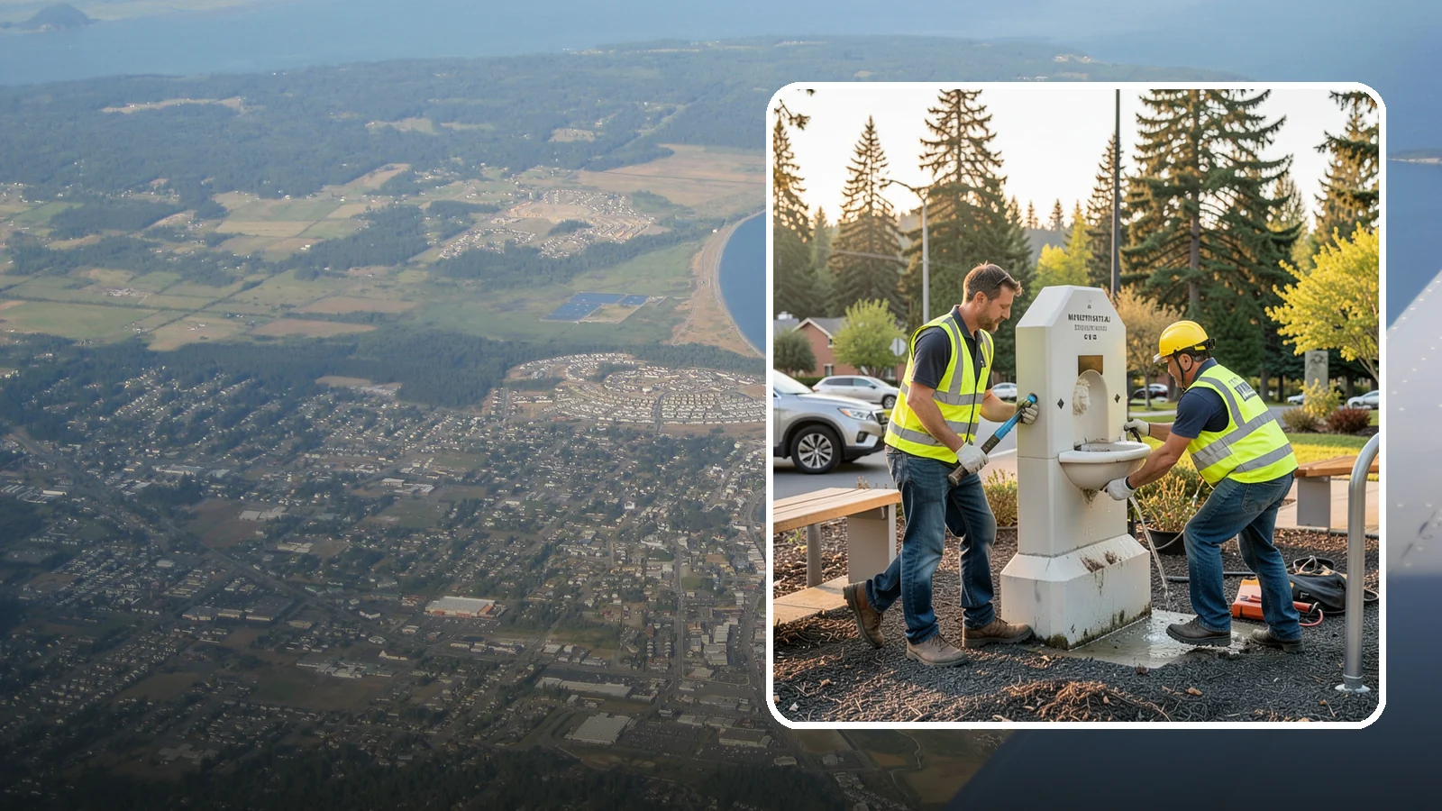 Drinking Fountain Repair in Oak Harbor, Island County, WA - Repair of public drinking fountains and bottle fillers to restore function, flow, and accessibility compliance.