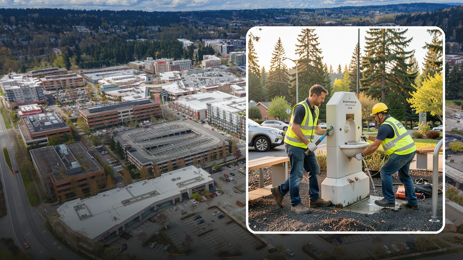 Drinking Fountain Repair in Redmond, King County, WA - Repair of public drinking fountains and bottle fillers to restore function, flow, and accessibility compliance.