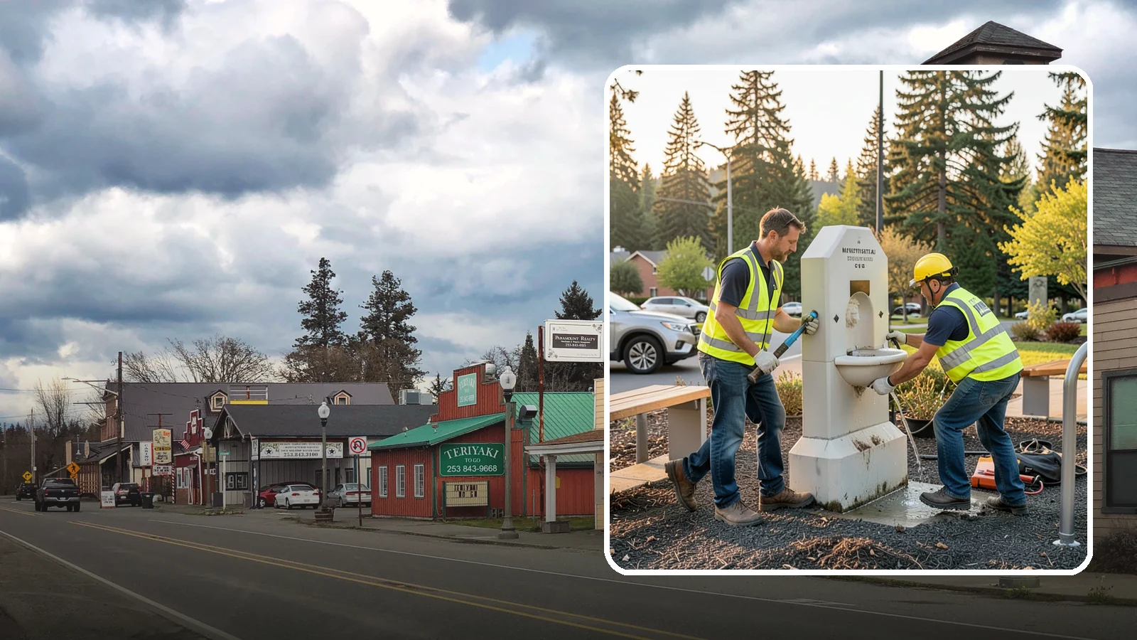 Drinking Fountain Repair in Roy, Pierce County, WA - Repair of public drinking fountains and bottle fillers to restore function, flow, and accessibility compliance.