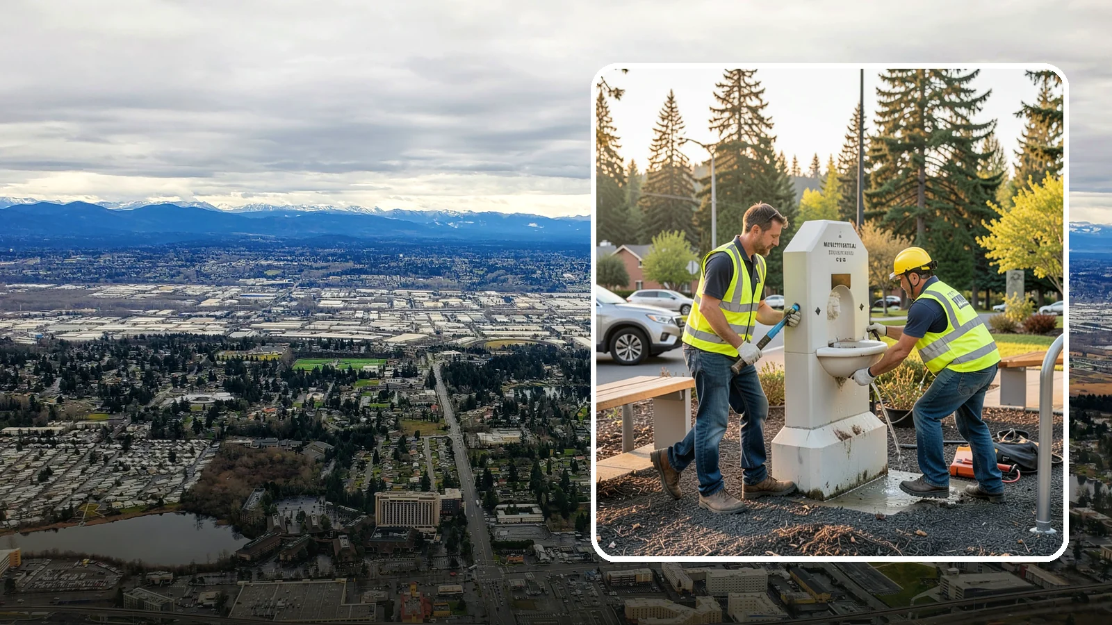 Drinking Fountain Repair in SeaTac, King County, WA - Repair of public drinking fountains and bottle fillers to restore function, flow, and accessibility compliance.