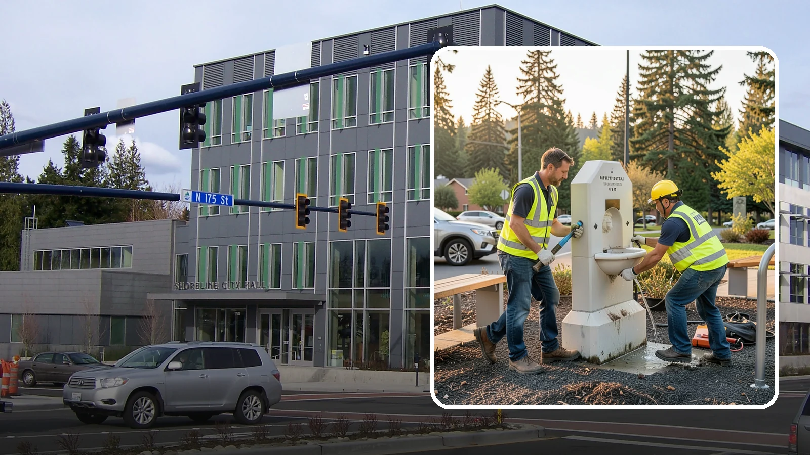Drinking Fountain Repair in Shoreline, King County, WA - Repair of public drinking fountains and bottle fillers to restore function, flow, and accessibility compliance.