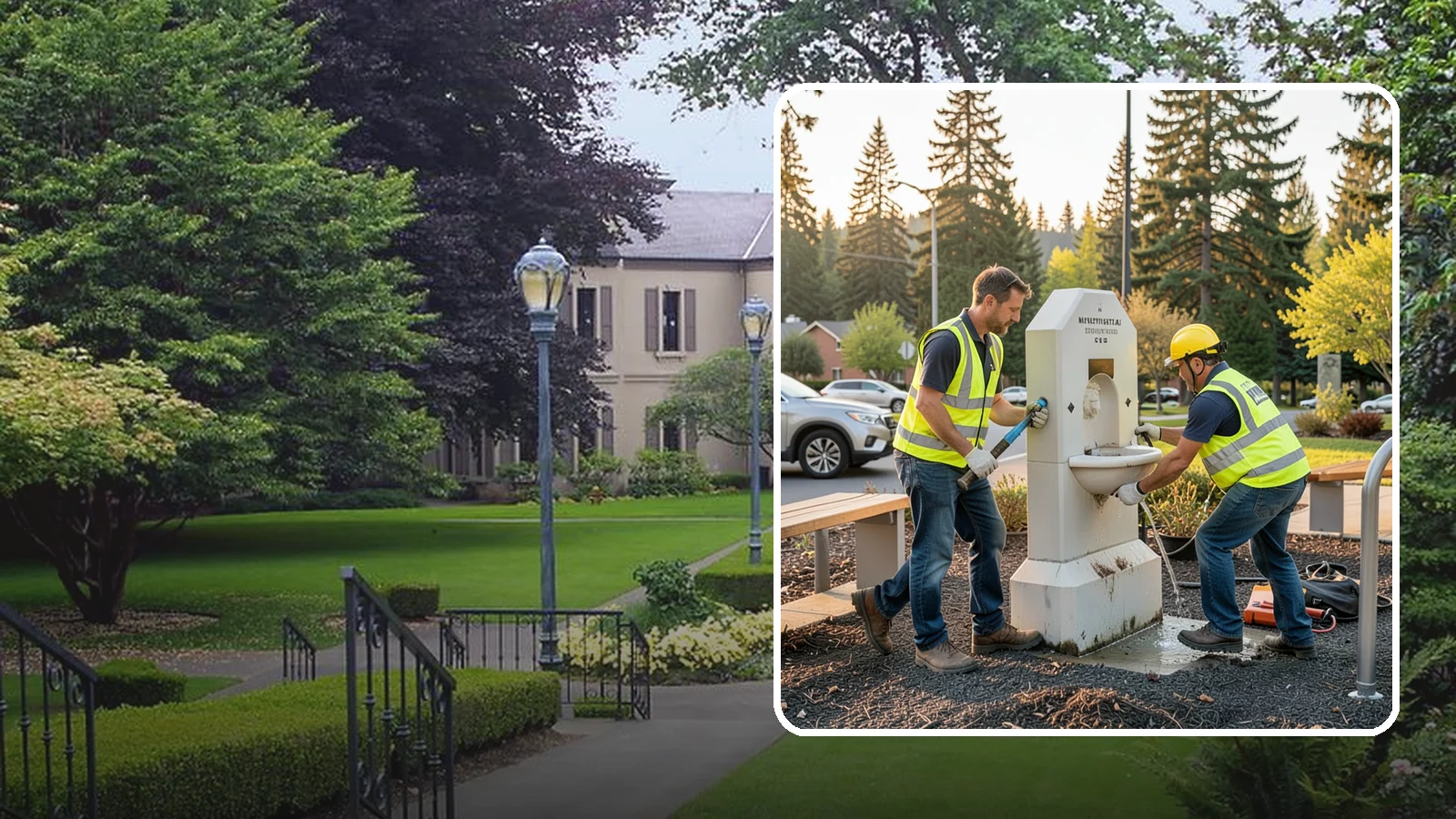 Drinking Fountain Repair in Woodinville, King County, WA - Repair of public drinking fountains and bottle fillers to restore function, flow, and accessibility compliance.