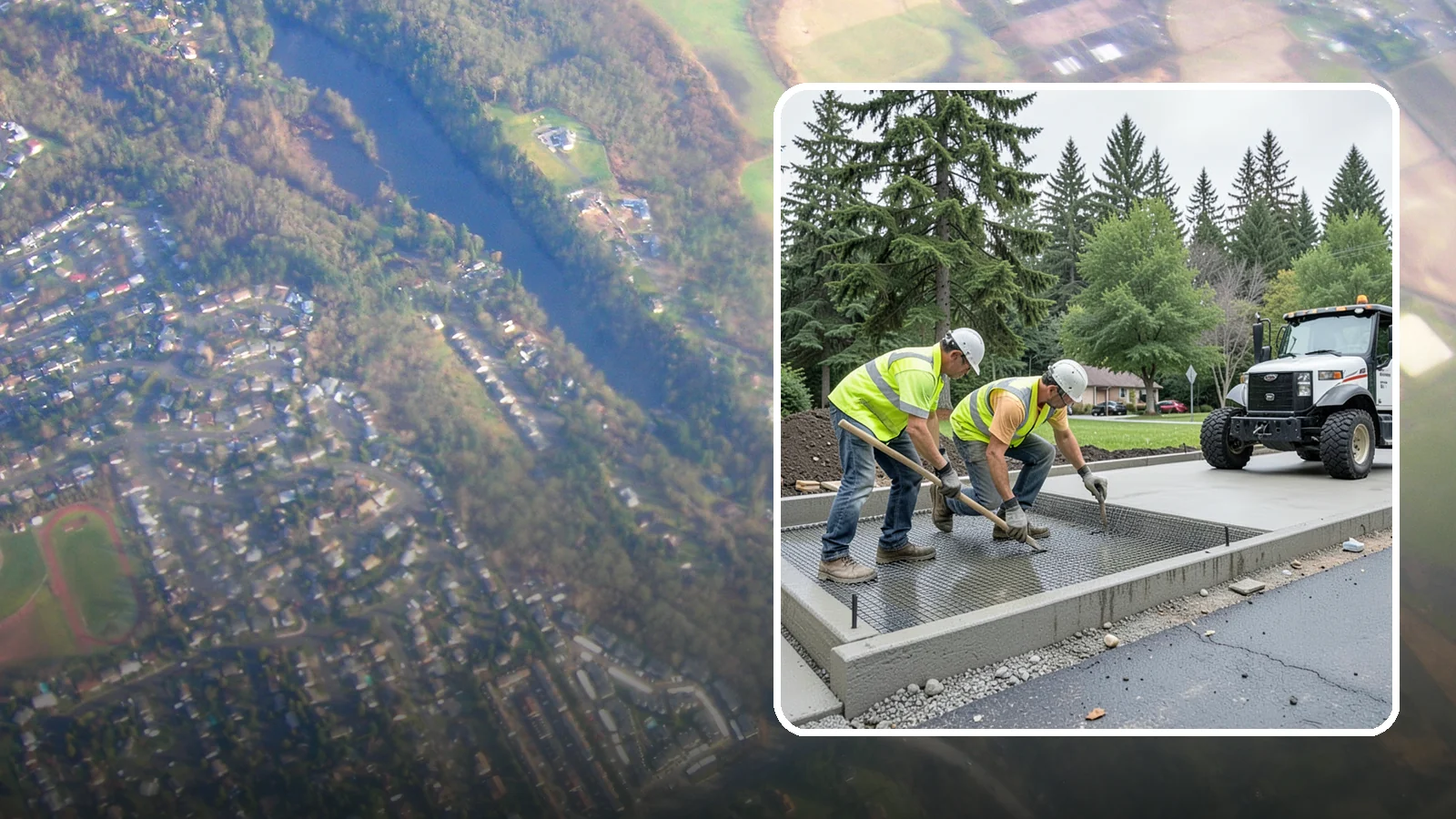 Driveway Apron Construction in Algona, King County, WA - Concrete driveway aprons that meet standard details at commercial approaches and public access points.
