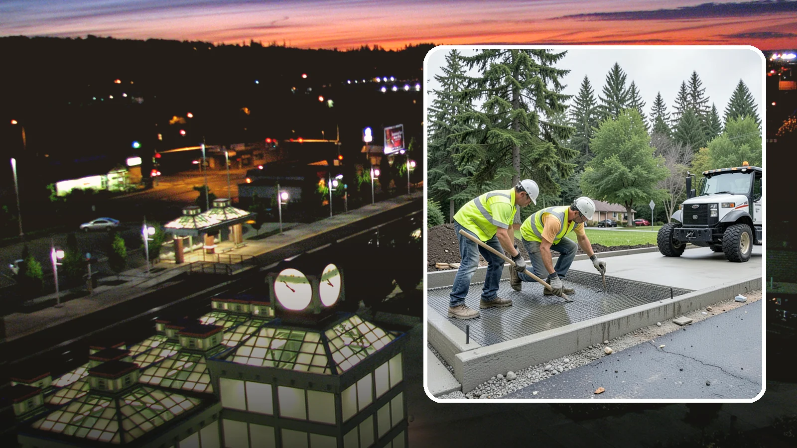 Driveway Apron Construction in Auburn, King County, WA - Concrete driveway aprons that meet standard details at commercial approaches and public access points.