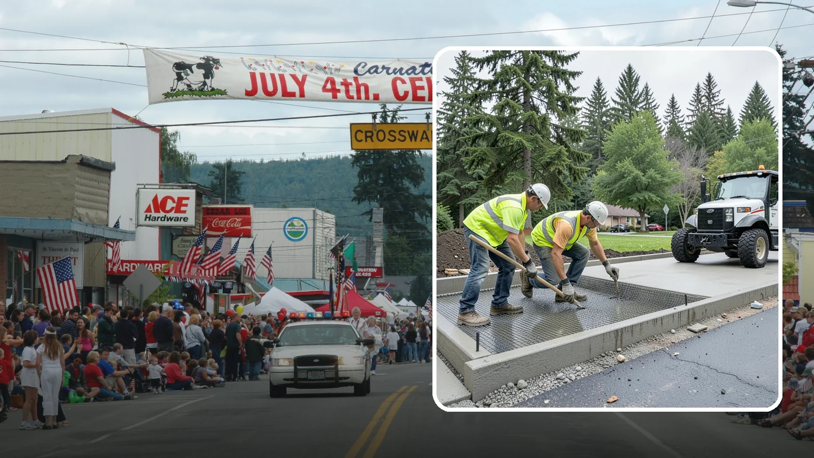 Driveway Apron Construction in Carnation, King County, WA - Concrete driveway aprons that meet standard details at commercial approaches and public access points.