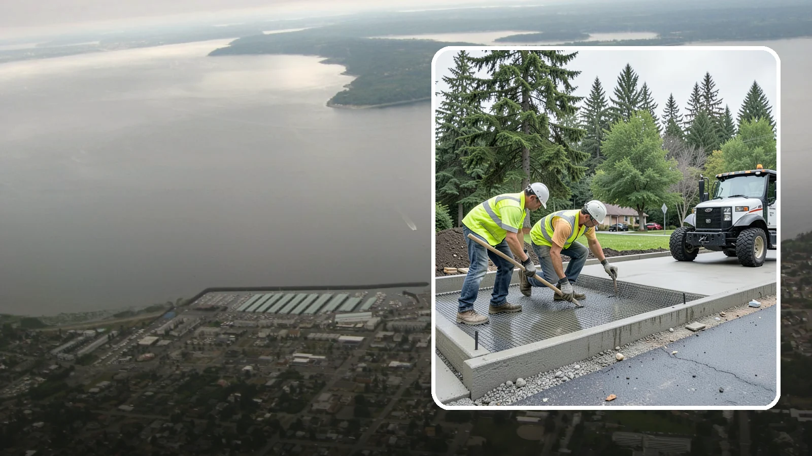 Driveway Apron Construction in Des Moines, King County, WA - Concrete driveway aprons that meet standard details at commercial approaches and public access points.
