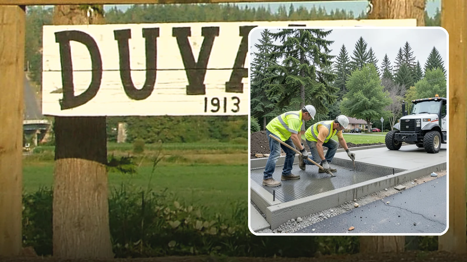 Driveway Apron Construction in Duvall, King County, WA - Concrete driveway aprons that meet standard details at commercial approaches and public access points.
