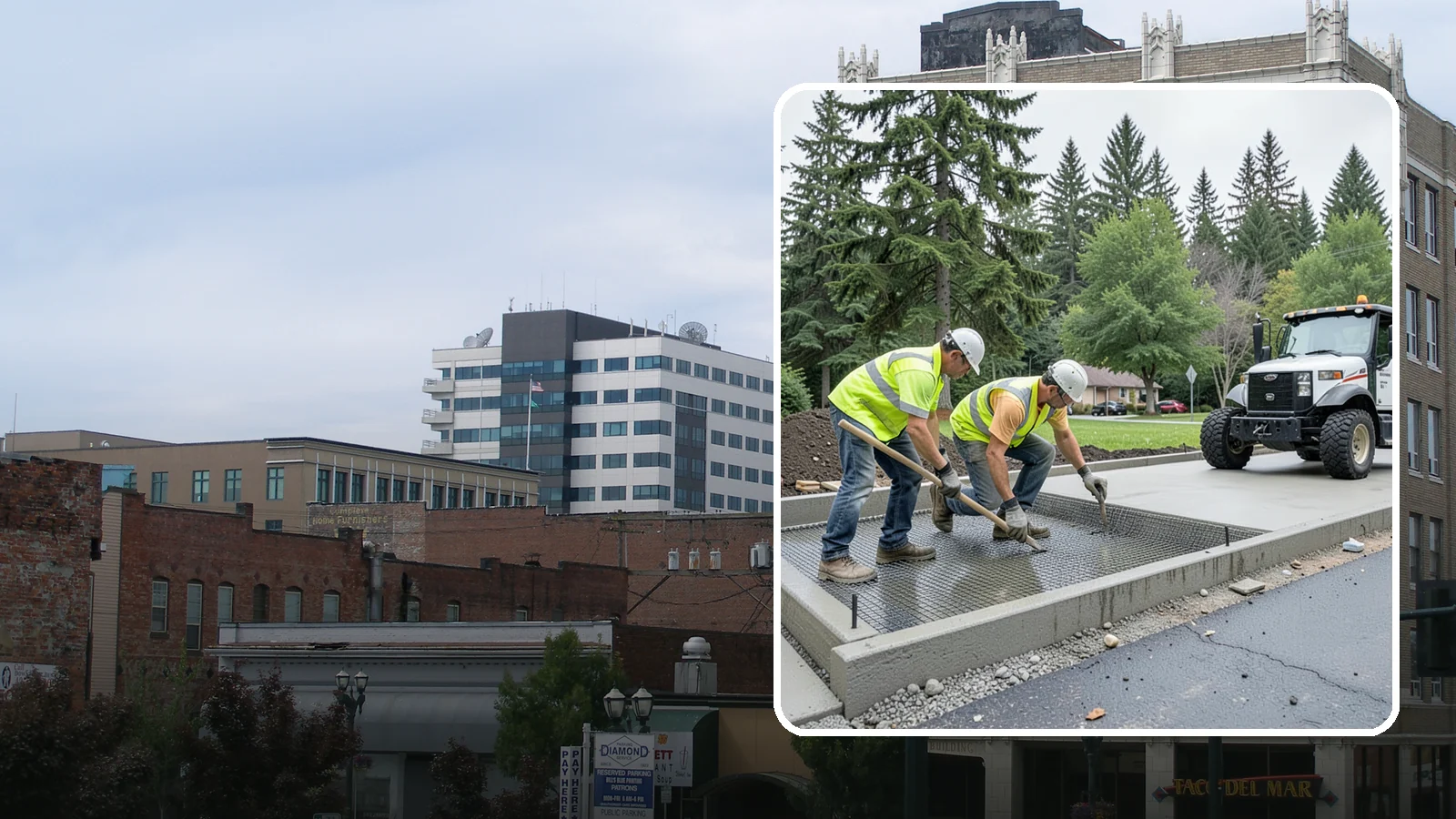 Driveway Apron Construction in Everett, Snohomish County, WA - Concrete driveway aprons that meet standard details at commercial approaches and public access points.