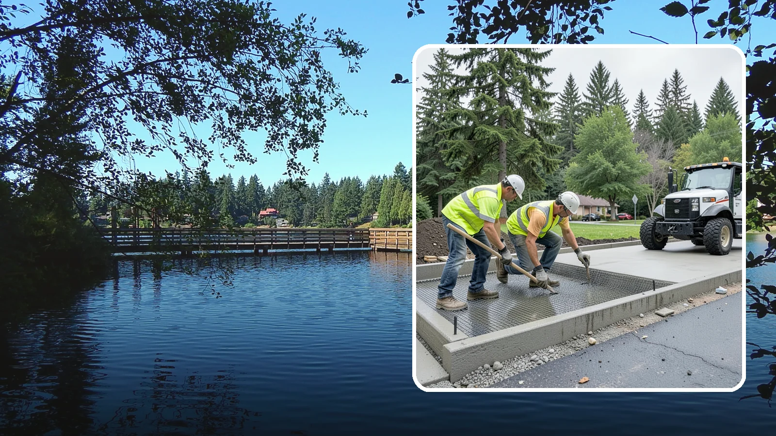 Driveway Apron Construction in Federal Way, King County, WA - Concrete driveway aprons that meet standard details at commercial approaches and public access points.