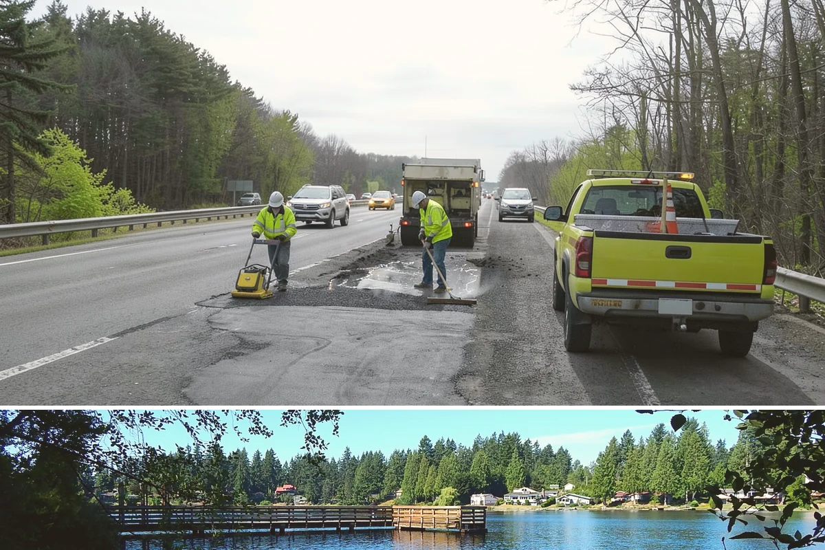 Driveway Apron Construction in Federal Way, King County, WA - Aprons are best poured in dry weather so the gutter-line grades set true and curing is not disturbed by runoff.