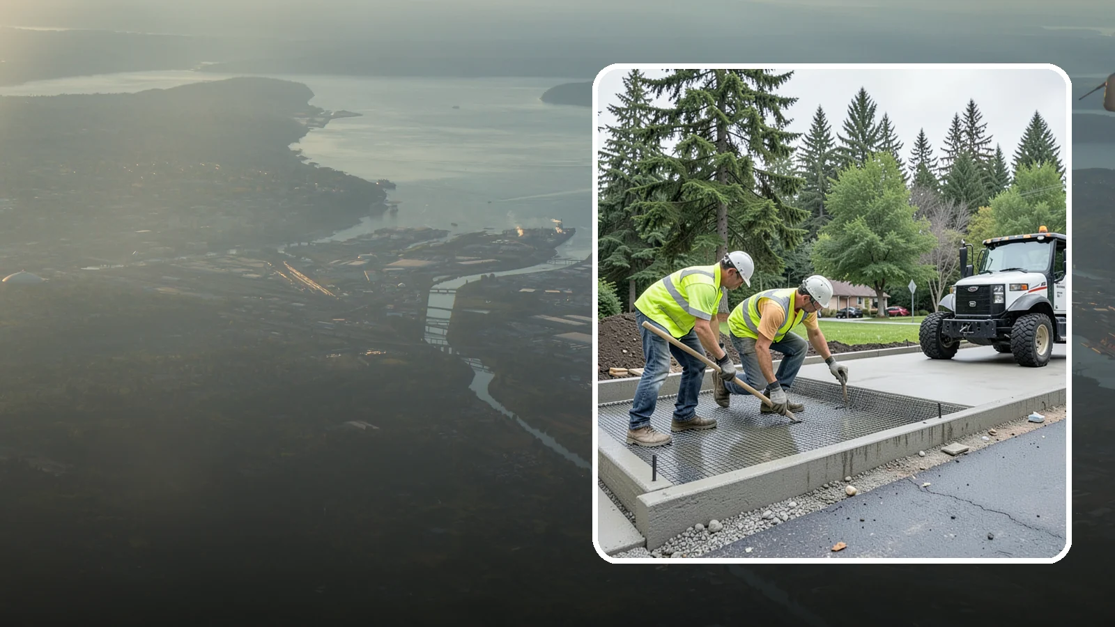 Driveway Apron Construction in Fife, Pierce County, WA - Concrete driveway aprons that meet standard details at commercial approaches and public access points.