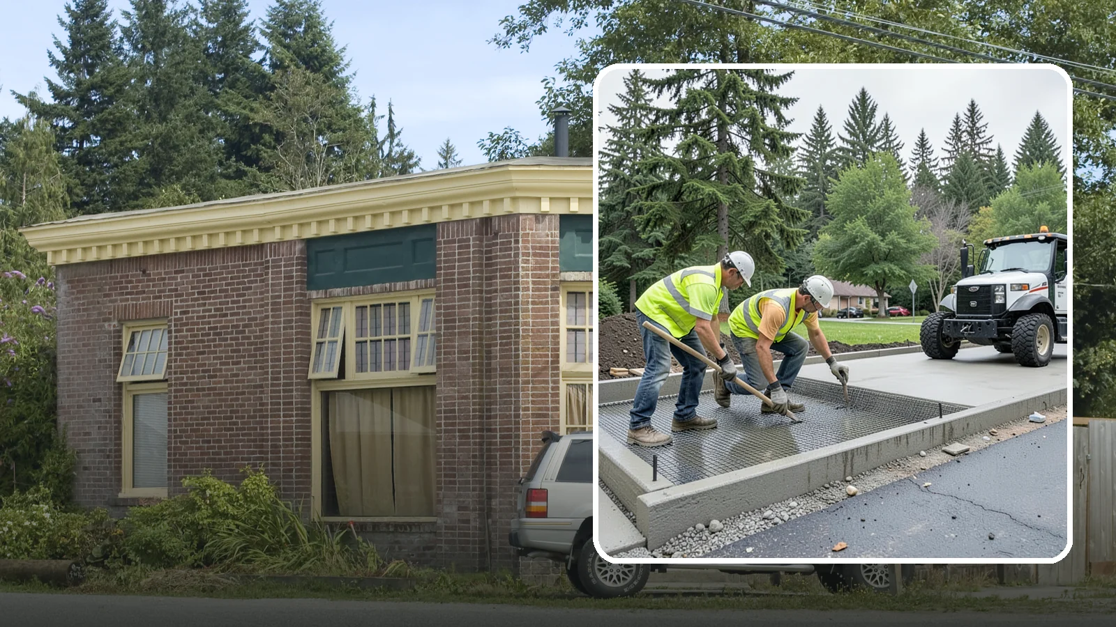 Driveway Apron Construction in Hamilton, Skagit County, WA - Concrete driveway aprons that meet standard details at commercial approaches and public access points.