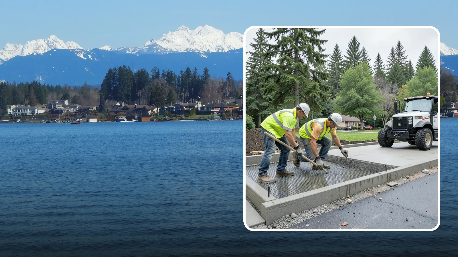 Driveway Apron Construction in Lake Stevens, Snohomish County, WA - Concrete driveway aprons that meet standard details at commercial approaches and public access points.